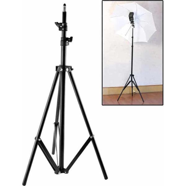 Professionele fotografie aluminium verlichtingsstandaard voor studioflitslicht (zwart)