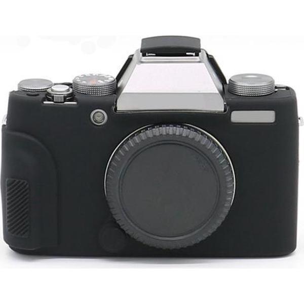 Richwell Zachte Siliconen TPU Huid Body Rubber Camera Tas Volledige Cover voor Fujifilm Fuji X-T100 Digitale Camera (Zwart)