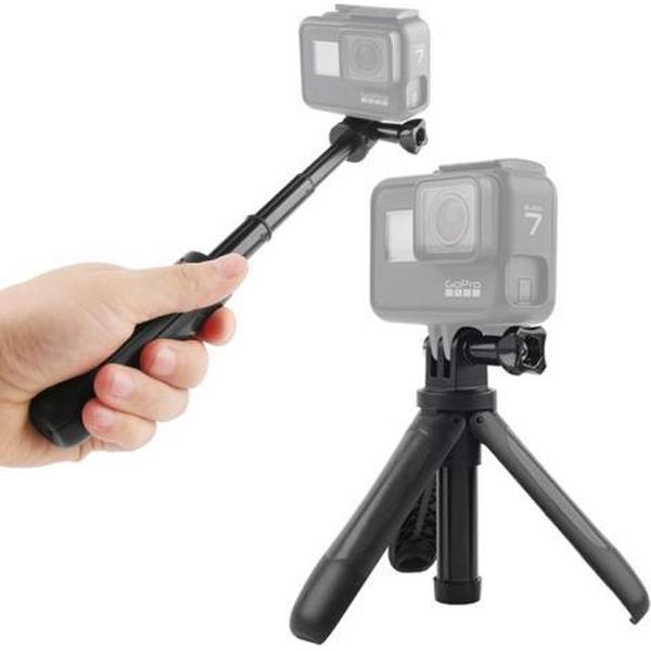 GP446 multifunctioneel mini vast statief voor GoPro HERO9 Black / HERO8 Black / 7/6/5/5 sessie / 4 sessie / 4/3 + / 3/2/1, DJI Osmo Action, Xiaoyi en andere actiecamera's (zwart)