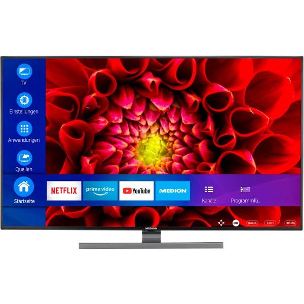 MEDION LIFE S14310 Smart-TV | 43 inch | Ultra HD Display | HDR | Dolby Vision | WCG | Micro Dimming | MEMC | PVR ready | Netflix | Amazon Prime Video | Bluetooth | DTS HD | HD Triple Tuner | CI+