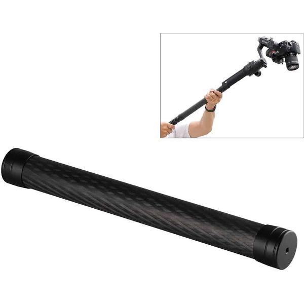 Carbon Fiber Extension Monopod Pole Rod Uitschuifbare Stick voor DJI / MOZA / Feiyu V2 / Zhiyun G5 / SPG Gimbal, Lengte: 35cm (Zwart)