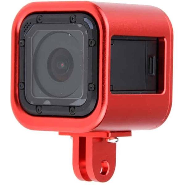 Behuizing Shell CNC Aluminium Beschermende Kooi met Verzekering Achterkant voor GoPro HERO5 Sessie / HERO4 Sessie / HELD Sessie (Rood)