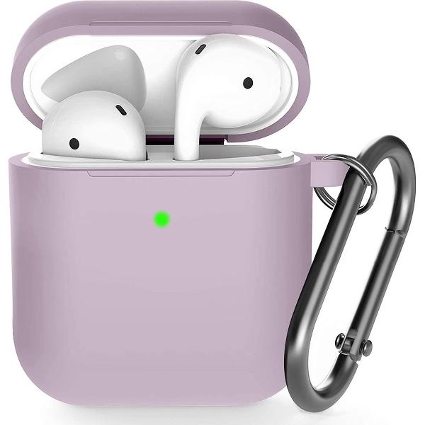 Shieldcase Case geschikt voor Airpods silicone case - licht paars