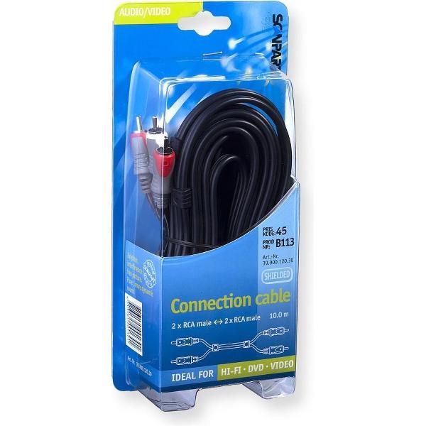 Scanpart Aansluitkabel 2tulp(m)-(m) 10.0m