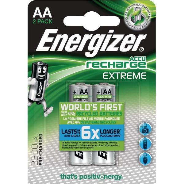 Energizer EN-EXTRE2300B2 Oplaadbare Nimh Batterij Aa 1.2 V Extreme 2300 Mah 2-blister