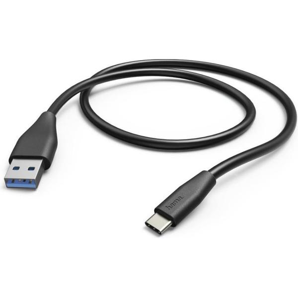Hama Oplaad-/gegevenskabel USB Type-C - USB-3.1-A-stekker 1,5 M Zwart
