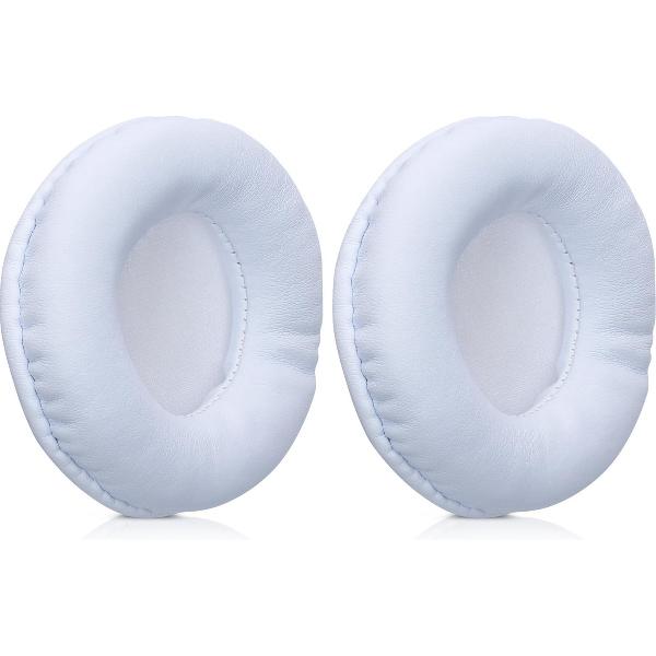 kwmobile 2x oorkussens voor Logitech H390 / H600 koptelefoons - imitatieleer - voor over-ear-koptelefoon - wit