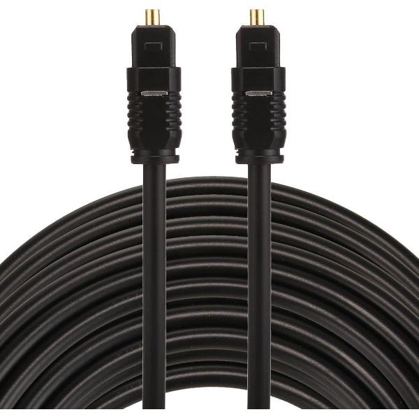 By Qubix Toslink kabel - 20 meter - zwart - optical cable audio - audio male to male - PVC edition - Optische kabel van hoge kwaliteit!