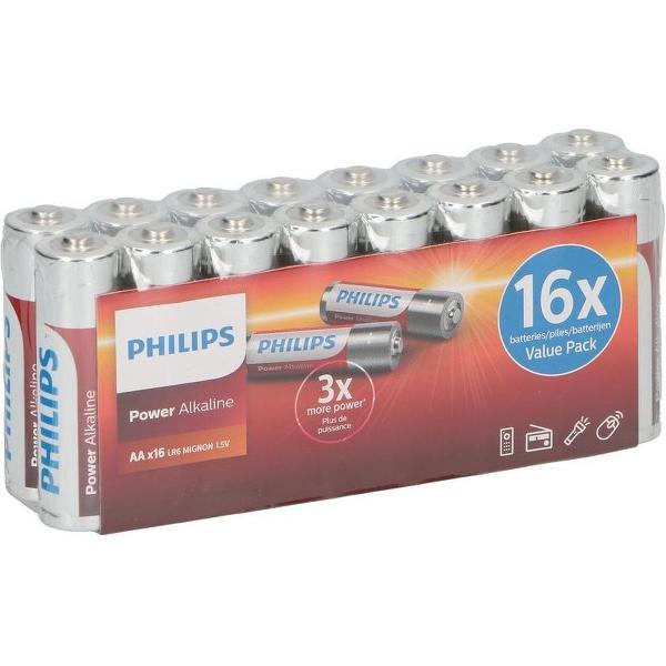 32x Philips power AA batterijen 1.5 volt - LR6 - alkaline - batterijen / accu