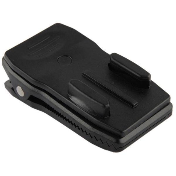 360° Rugzak Klip Mount Rotatie Bevestiging voor GoPro en andere Actiecamera's| Zwart / Black