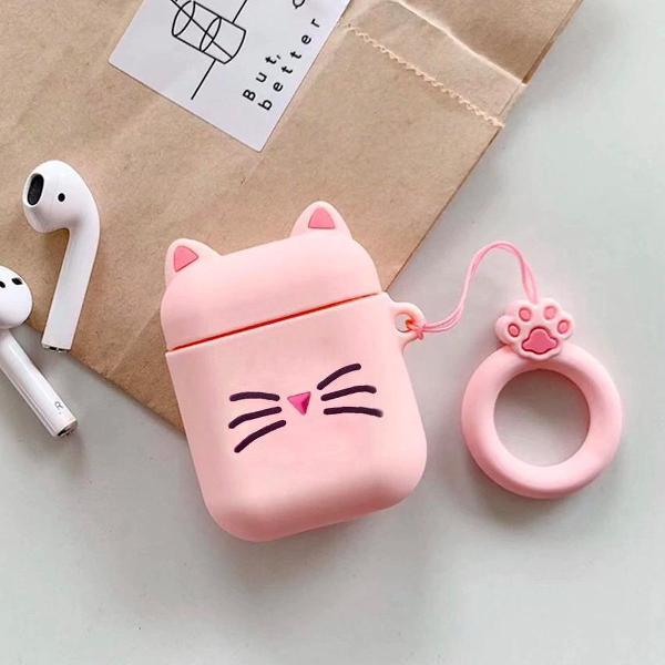Airpods Hoesje | Airpods Case | Dieren | Kat | Poes | Roze | Vaderdag Kados | Vader Cadeautjes | Geschenk