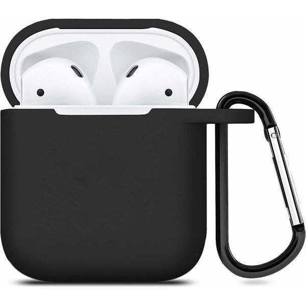Case geschikt voor Airpods silicone case - zwart