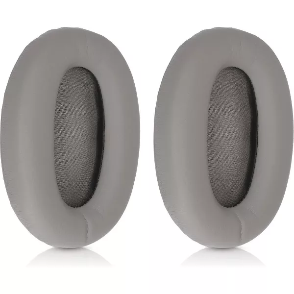 kwmobile 2x oorkussens voor Sony MDR-1000X / WH-1000XM2 koptelefoons - imitatieleer - voor over-ear-koptelefoon - grijs