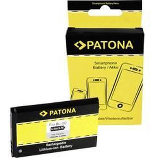 Patona BL-5C 6600/3100/7610/6230 Camera-accu Vervangt originele accu BL-5CA, BL-5CB, BL-5C, HX-N3650A, HXE-W01, SZW20110613, PX-3315-675, T90506 3.7 V 1200 mAh