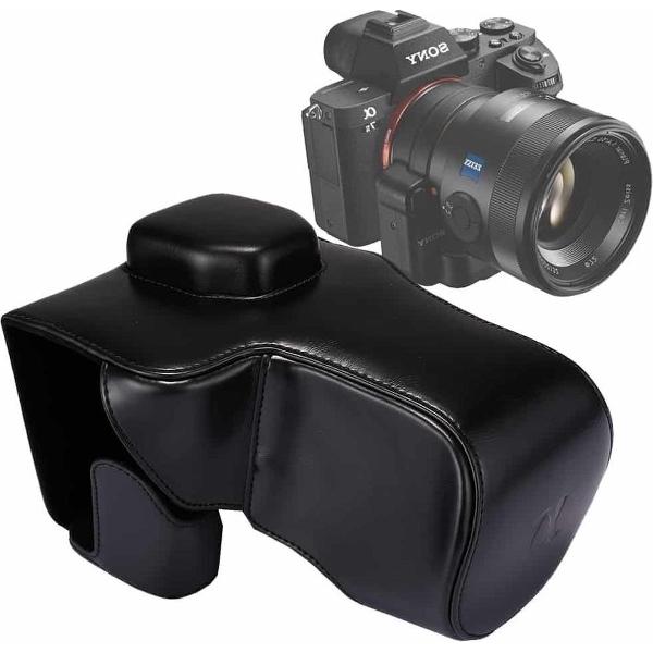 Full Body Camera PU lederen tas tas met riem voor Sony A7 II / A7R II / A7S II (zwart)