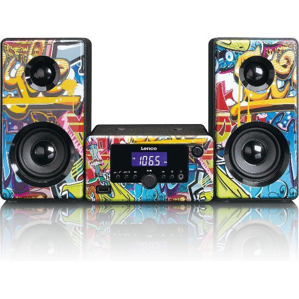 Lenco MC-020 - Stereoset met FM radio, bluetooth, USB en een AUX-ingang - Tags