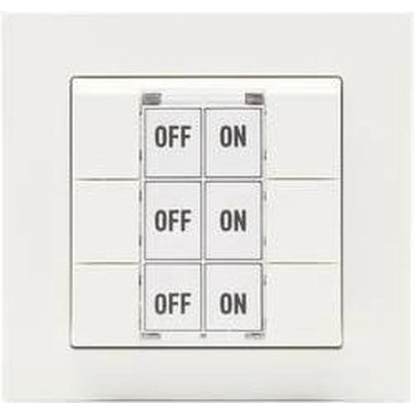 Homematic 130113 HM-PB-6-WM55 Draadloos Wandschakelaar 6-kanaals Opbouw (op muur)