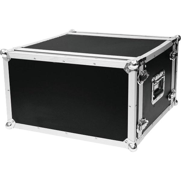 Roadinger flightcase 19 inch CO DD, 6U, 38cm diep, zwart