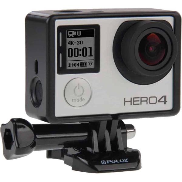 PULUZ Standaard Borderframe-montage Beschermende behuizing met schroef voor GoPro HERO4
