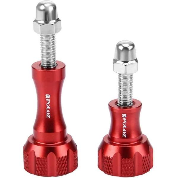 PULUZ CNC Aluminium Duimknop Roestvrij Bout Moer Schroef Set voor GoPro NIEUWE HERO / HERO6 / 5/5 Sessie / 4 Sessie / 4/3 + / 3/2/1, Xiaoyi en Andere Actiecamera's (Rood)