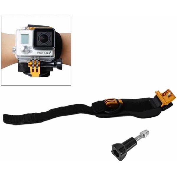 TMC HR177 Wrist Mount Clip-riem voor GoPro HERO4 / 3 + riemlengte: 31 cm, HR177 (goud)