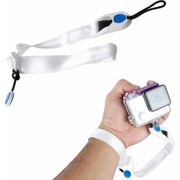 TMC CA003 Snelsluiting Cameramanchet Polsband voor GoPro NIEUWE HERO / HERO6 / 5/5 sessie / 4 sessie / 4/3 + / 3/2/1 Xiaoyi en andere actiecamera's, maximale lengte: 22 cm (wit)
