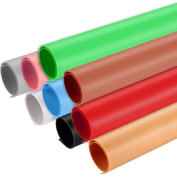 PULUZ Fotografie-achtergrond PVC-papier voor studiotentbox, afmeting: 73,5 cm x 37,5 cm (zwart)