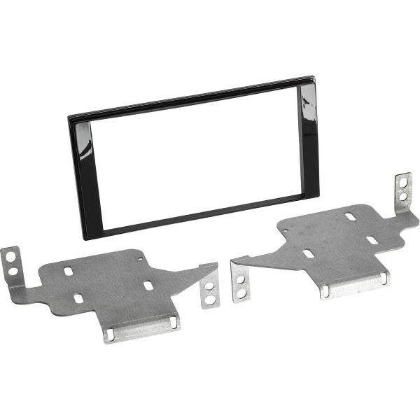2-DIN Paneel Nissan Juke (F15 facelift) 2014-2019 Kleur: Piano Zwart