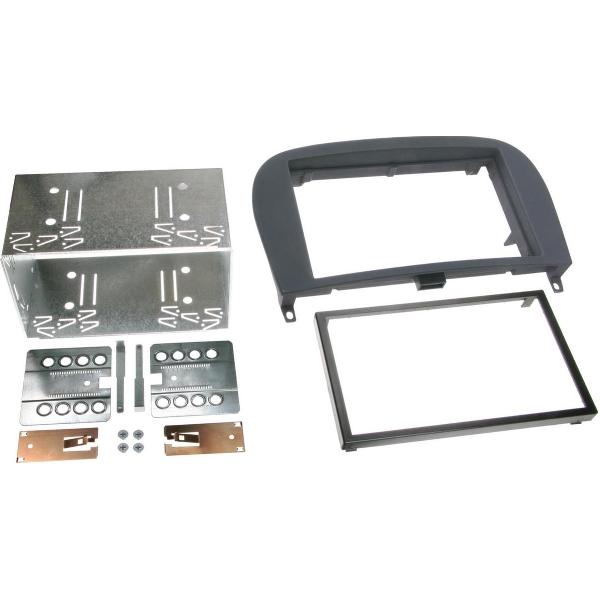 2-DIN Paneel Mercedes Benz SL-Klasse 2001-2011 Kleur: Rubbertouch Zwart