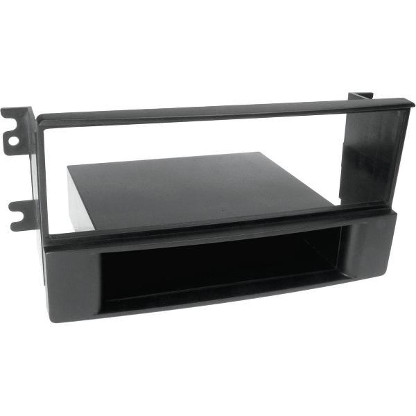 1-DIN Paneel met aflegbakje. Kia Sorento 2006-2009 Kleur: Zwart