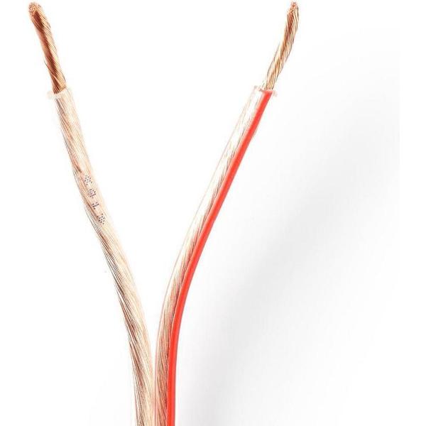 Nedis CAGW2500TR1000 Speaker-kabel 2x 2,50 Mm2 100 M Folieverpakking Transparant