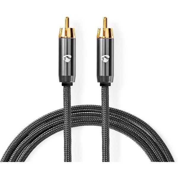 Nedis Premium Subwoofer/Tulp mono audio kabel / zwart - 5 meter