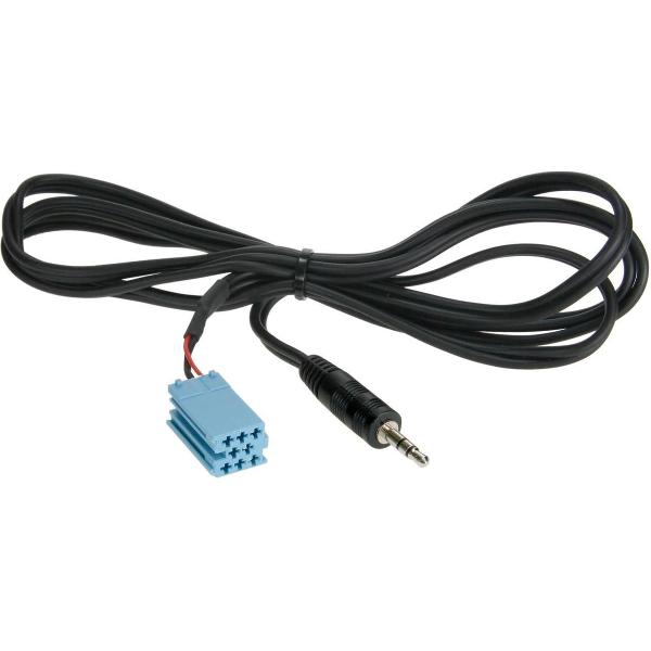 Stereo jack 3.5mm Stereo naar Mini-ISO (Blauw) 1.25meter