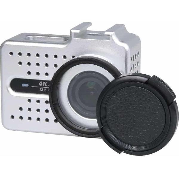 Xiaomi Xiaoyi Yi II 4K Sport Action Camera CNC aluminium behuizing beschermhoes met UV-filter en lens beschermende dop (zilver)