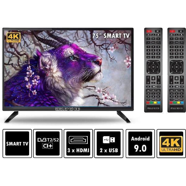 Elements ELT75DE910B Android 9.0 smart TV