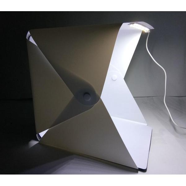 Fotostudio foto box | foto studio met LED verlichting | Opvouwbaar | 22x23x24 cm |Usb kabel Opnametent / Softbox | - Mangry