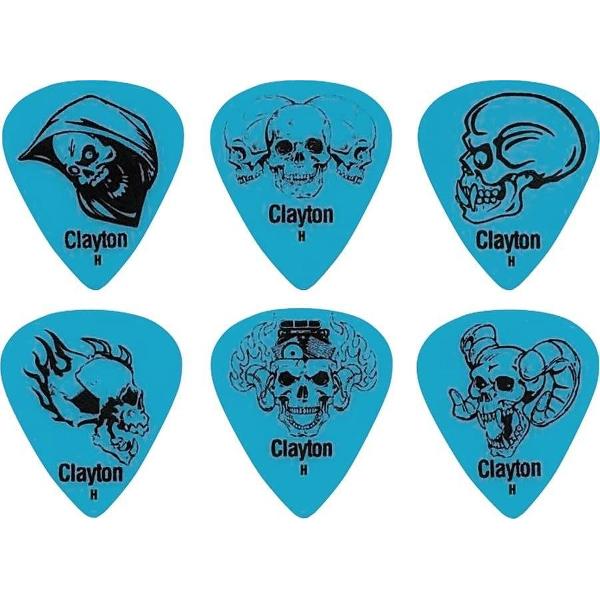 Clayton Demonic Skulls plectrums heavy 12 pack