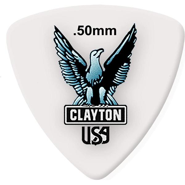 Clayton Acetal rounded triangle plectrums 0.50 mm 6-pack