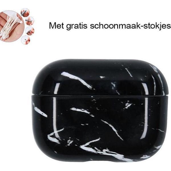 AirPods Pro Case Marmer Black - Airpods Pro Beschermhoesje-Hardcase-Marble Black