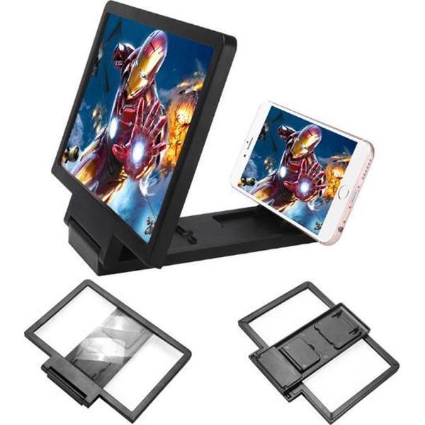 3D Smartphone Schermvergroter | Compatibel met alle Mobiele Telefoons | 8 INCH | Vouwbare houder