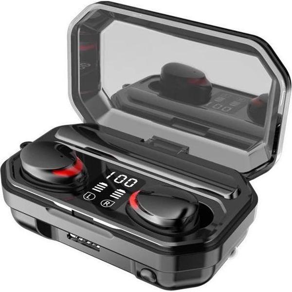 TWS - Draadloze oortjes / in-ear oordopjes - Bluetooth Draadloze buds - Luxe indicator & Zaklamp in 1 - Geschikt voor alle smartphones o.a Samsung & Iphone, , galaxy buds, huawei, sony - Zwart