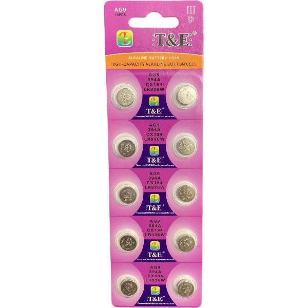 AG9 Alkaline Batterijen LR936/LR45 – Knoopcel - Hoge Capaciteit – 10 Stuks