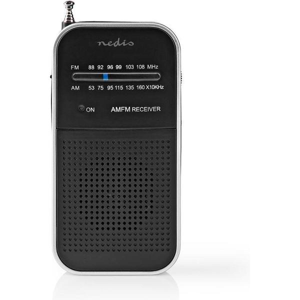 Nedis RDFM1110SI Fm/am-radio 1,5 W Zakformaat Zilver / Zwart