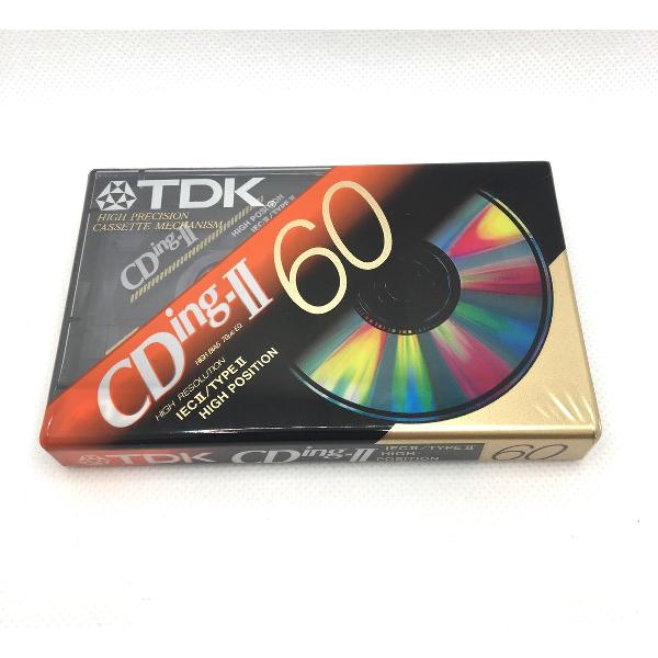 Audio Cassette Tape TDK 60 CDing-II / Uiterst geschikt voor alle opnamedoeleinden / Sealed Blanco Cassettebandje / Cassettedeck / Walkman / TDK cassettebandje.