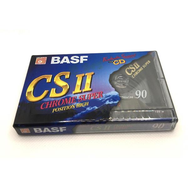 Audio Cassette Tape BASF 90 CS II Chrome Super / Uiterst geschikt voor alle opnamedoeleinden / Sealed Blanco Cassettebandje / Cassettedeck / Walkman / BASF cassettebandje.