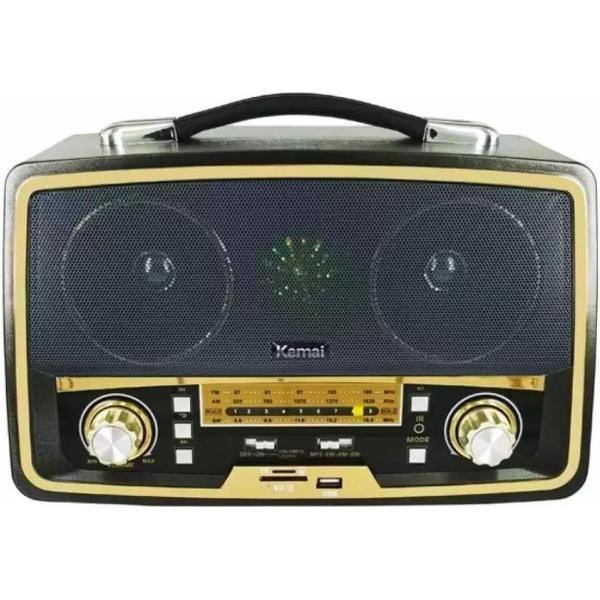 Retro Design Radio - ZwartBlack - Vintage Radio - Retro - Bluetooth - USB - TF - SD - Oplaadbaar- Sfeer Verlichting .