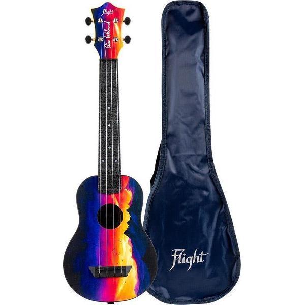 Flight Longneck Sopraan Ukelele - Elise Ecklund Signature Travel Series - Sunset