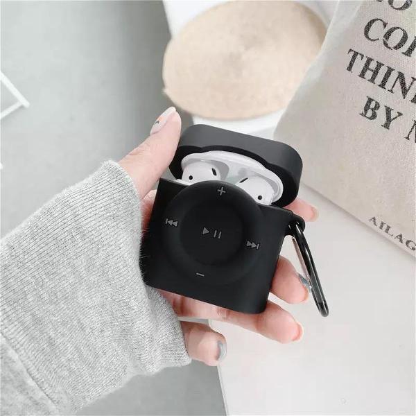 Casies MP3 AirPods case - Geschikt voor Apple AirPods 1 & 2 - Siliconen hoes