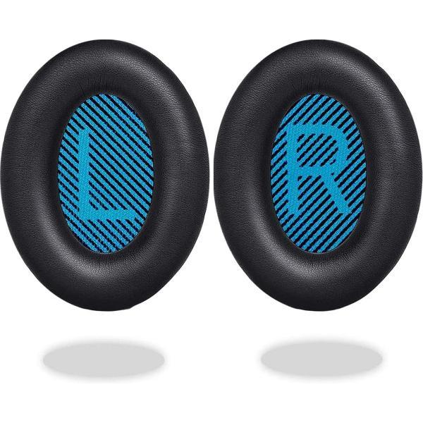Oorkussens voor Bose QuietComfort 35 ii / 35 / 25 / 15 / 2 / AE2 / AE2W / AE2I - Oorkussens voor koptelefoon - Ear pads headphones zwart / blauw