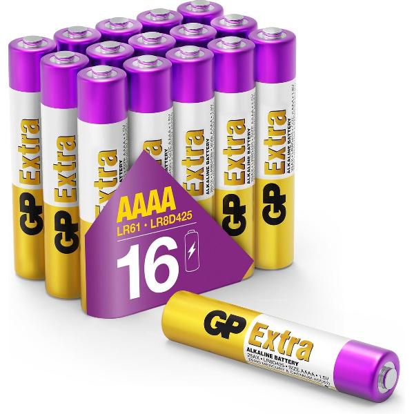 GP Extra Alkaline batterijen AAAA batterij 1.5V - 16 stuks